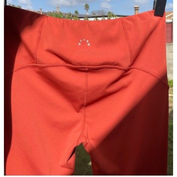 Varley Meadow Yoga Leggings Athleisure Sporty Spice Red 7/8 Leg Mid Rise Large - Picture 10 of 10